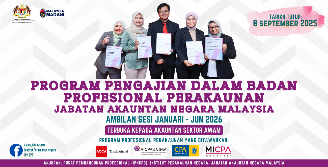 Pelawaan Mengikuti Program Pengajian Dalam Badan Profesional Perakaunan Jabatan Akauntan Negara Malaysia (JANM) Bagi Sesi Januari – Jun 2026