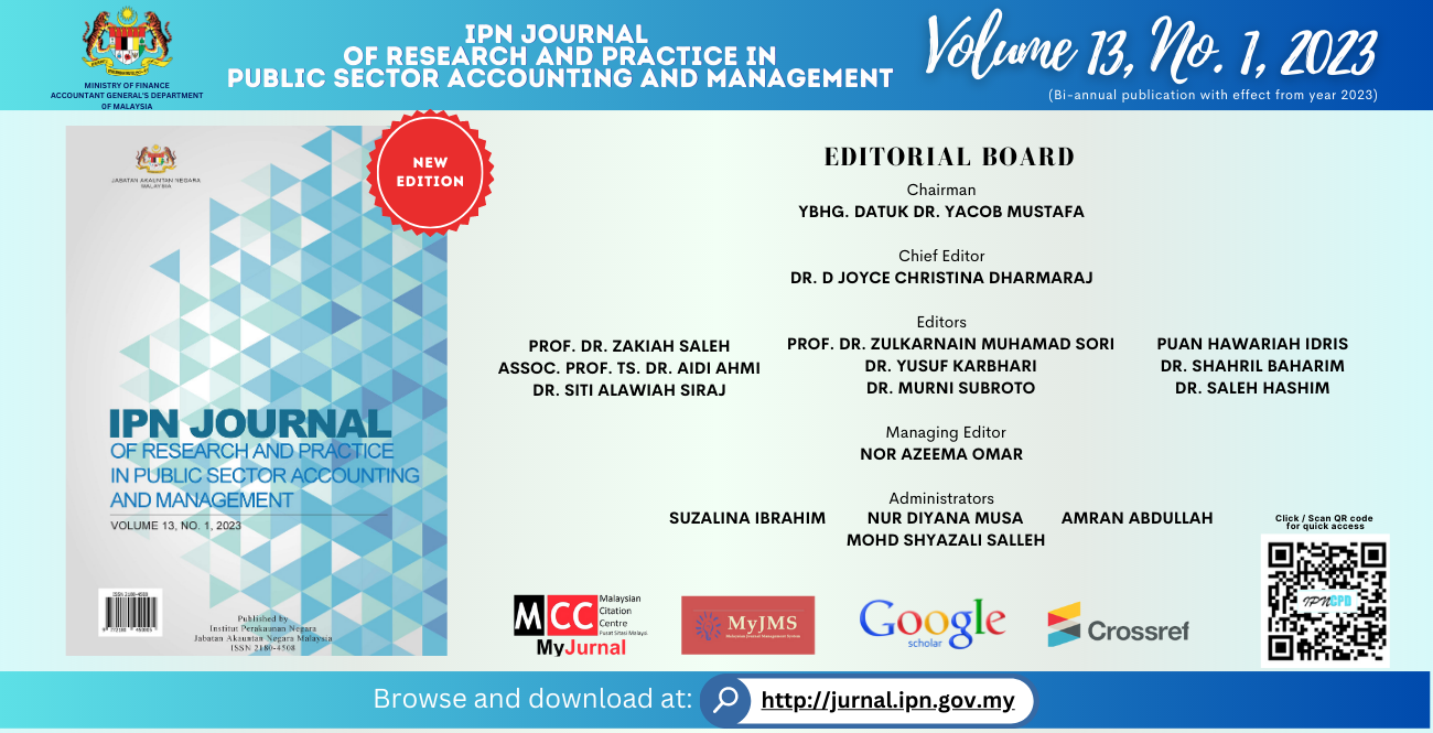 IPN Journal of Research and Practice in Public Sector Accounting and Management, Volume 13, No. 1, 2023