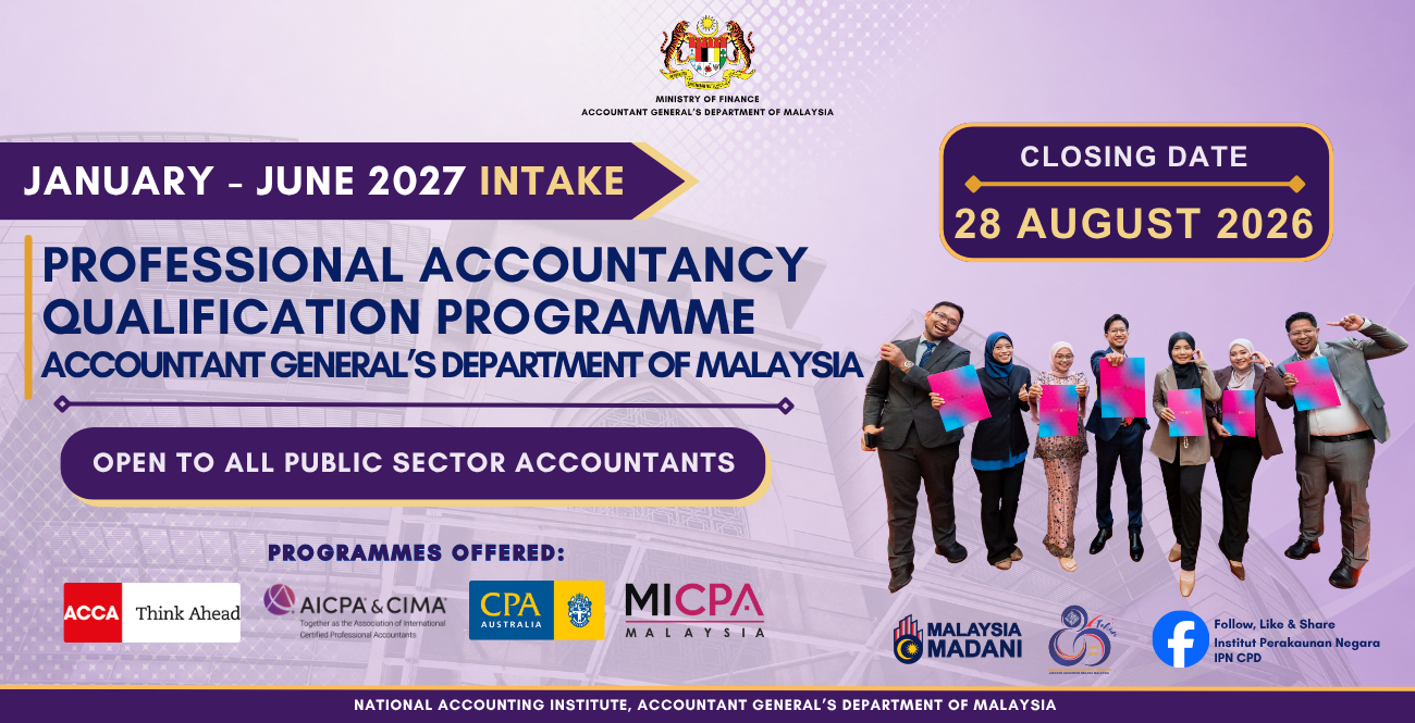 Pelawaan Mengikuti Program Pengajian Dalam Badan Profesional Perakaunan Jabatan Akauntan Negara Malaysia (JANM) Bagi Sesi Ambilan Januari – Jun 2027